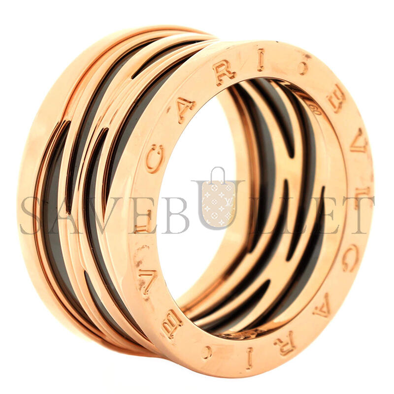 Bv1g*ai b.zero1 design legend zaha hadid four band ring 18k rose gold
